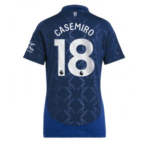 Manchester United Casemiro #18 Dámské Venkovní Dres 2024-25 Krátký Rukáv